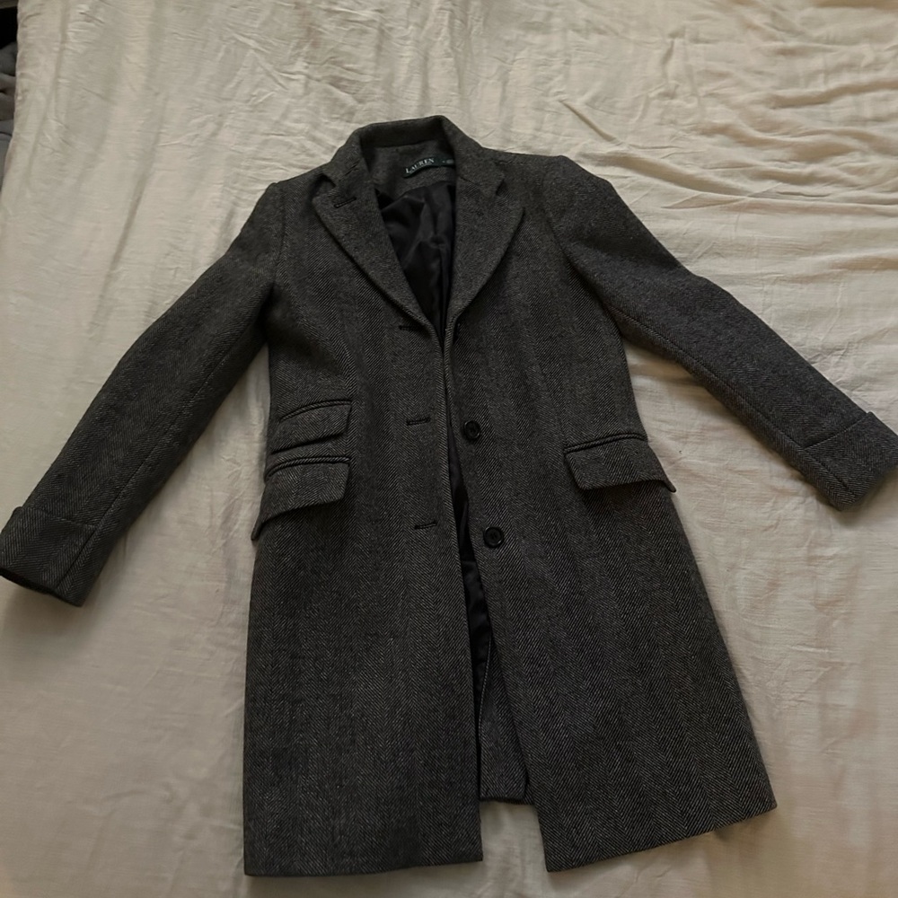 Ralph Lauren Herringbone Wool Coat
